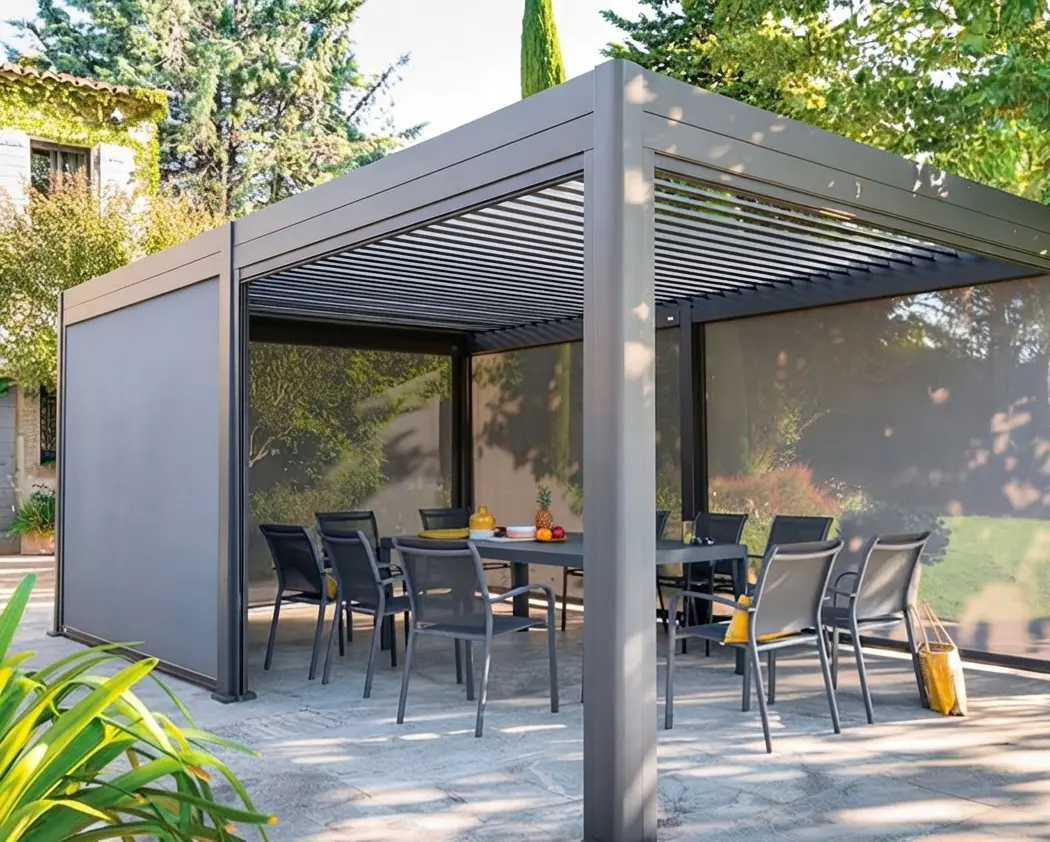 Pérgola bioclimática instalada en Barberà