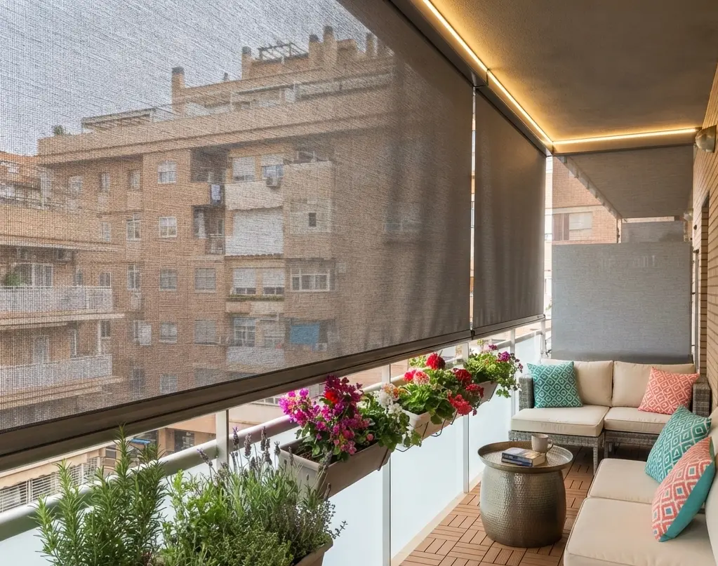 Toldo de balcón instalado en Barberà — proyecto 1
